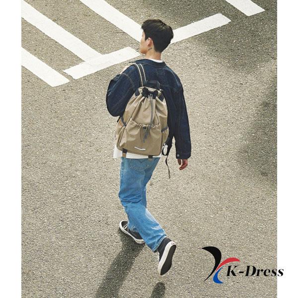 RAWROW String Rucksack Beige Daily Unisex Travel Backpack for Students, Laptop Bag for Professionals