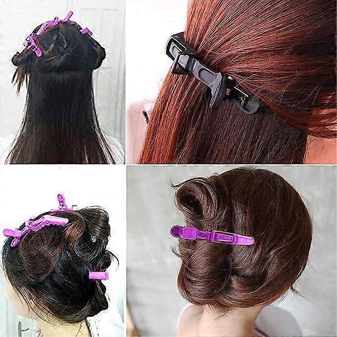 Hair Clips 6 Pcs Professional Salon Hair Clip Women Styling Sectioning Clips Durable Plastic Alligator Hairclip with Nonslip Grip and Wide Teeth Doubl