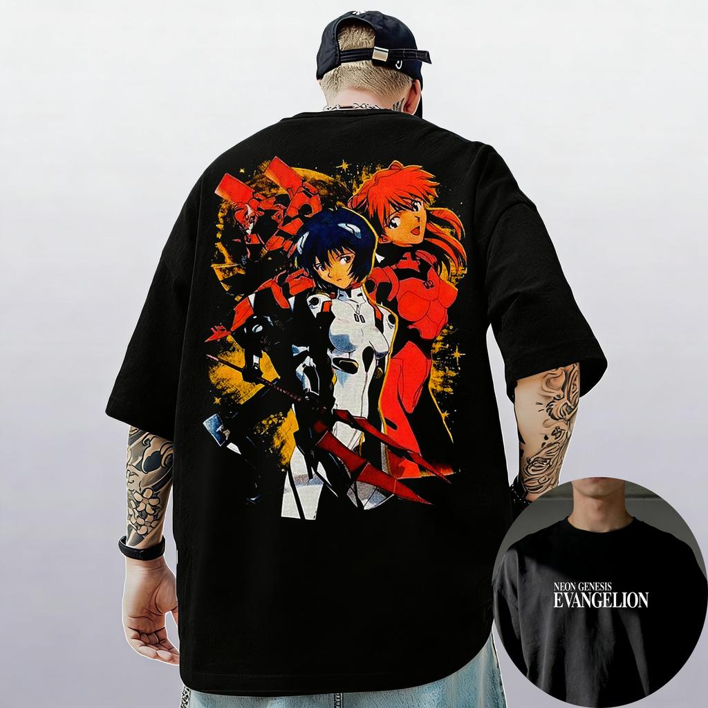 EVA Rei Ayanami Vintage Washed TShirtNeon Genesis Evangelion AnimeGraphic StreetwearCasual Oversized Cotton Tee for Unisex Women