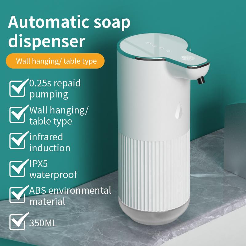 350ML Light Display Tabletop Or Wall-Mounted ABS Material IPX5 Waterproof Infrared Induction Automatic Sensor Soap Dispenser