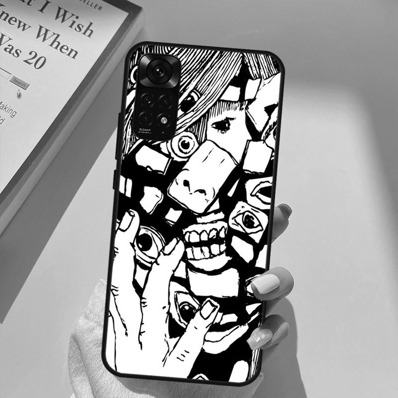 Shintaro Kago Horror Case For Xiaomi Redmi Note 11 10 Pro 8 9 9S 10S 11S 9A 9C 10A 10C K40 K50 Gaming Cover
