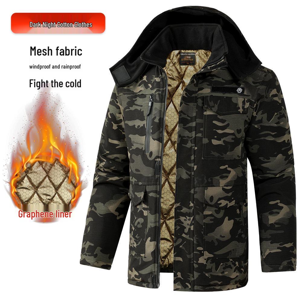Graphene Insulated Camo Jacket: Unisex, Waterproof, Warm Cotton, Windproof, For Cold Weather & Workwear