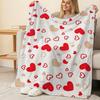 No-Shedding Flannel Fleece Blanket | Love Heart Collection Soft Cozy Warm Throw for Couch, Bed & Home Perfect Valentine's Day Gift