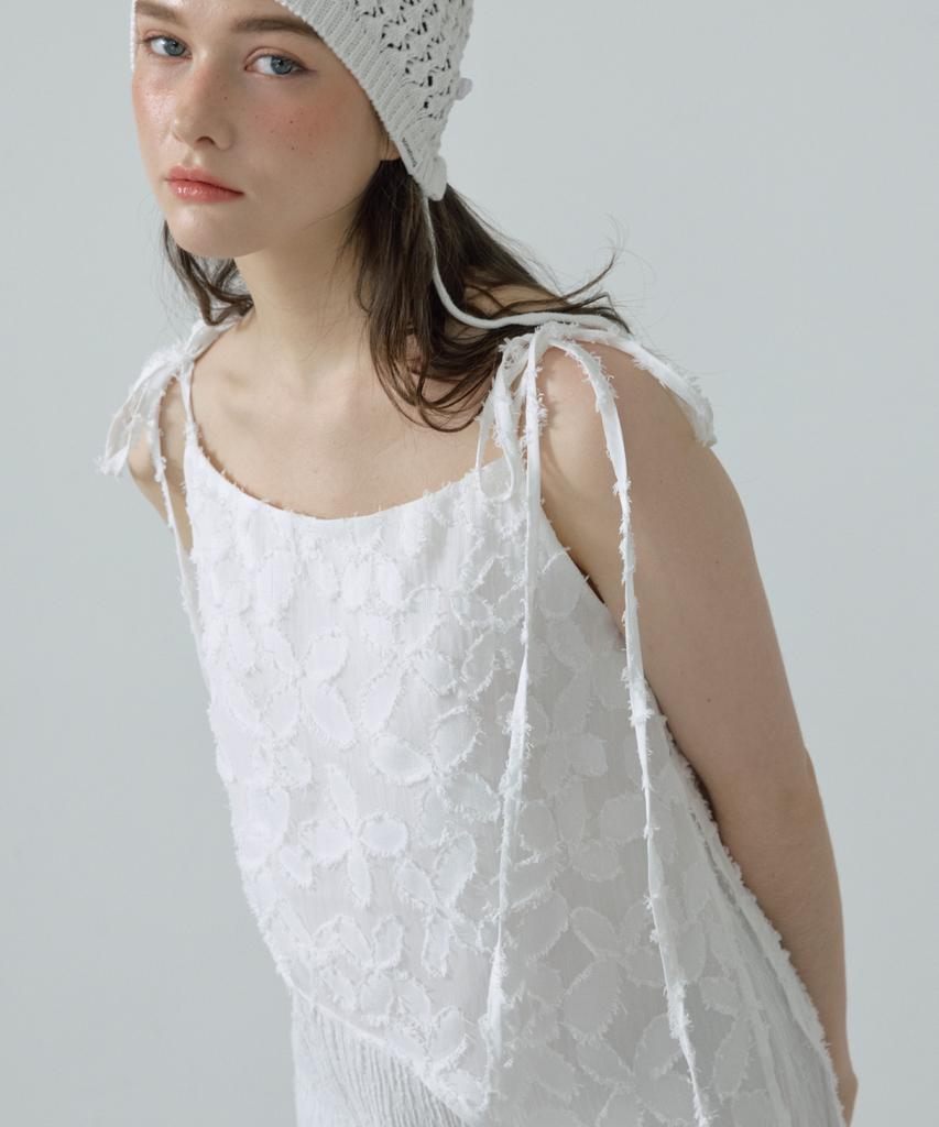 Apeijeu Butterfly Blossom Flow Layered Dress(White)