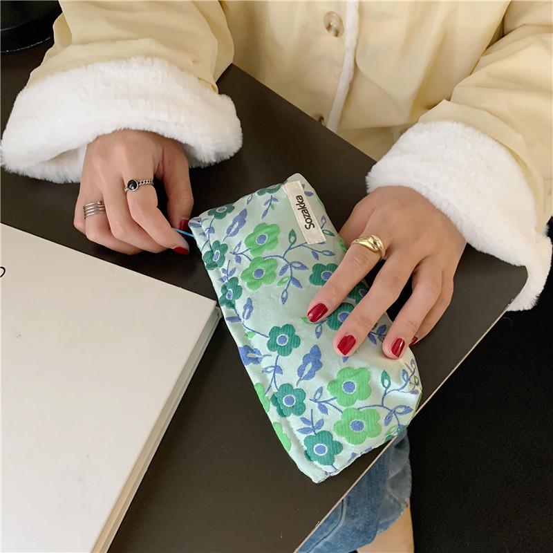 Makeup Bag Storage Fashion Casual Vintage Print Practical Delicate Style Girl