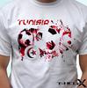 Tunisia Football Flag - White Kids Boys T-Shirt Top Design - S S Kids Baby Sizes