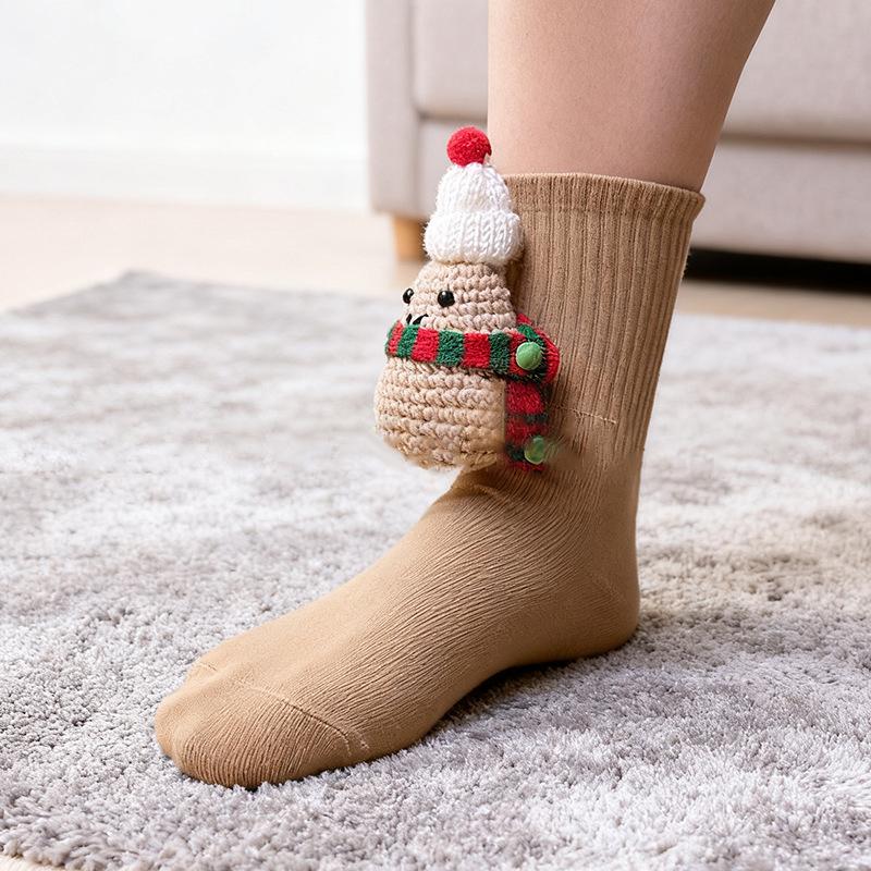 

Cartoon 3D Crochet Animal Slipper Socks Handmade Knitted Animal Socks Cute Cozy Fuzzy Thick Warm Crew For Women Teens Kids