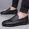 Fashion Soft Leather Shoes for Men Luxury Cowhide Casual Shoes Classics Black Business Shoe Mens Loafers Soft Driving Shoes Oxford Flats