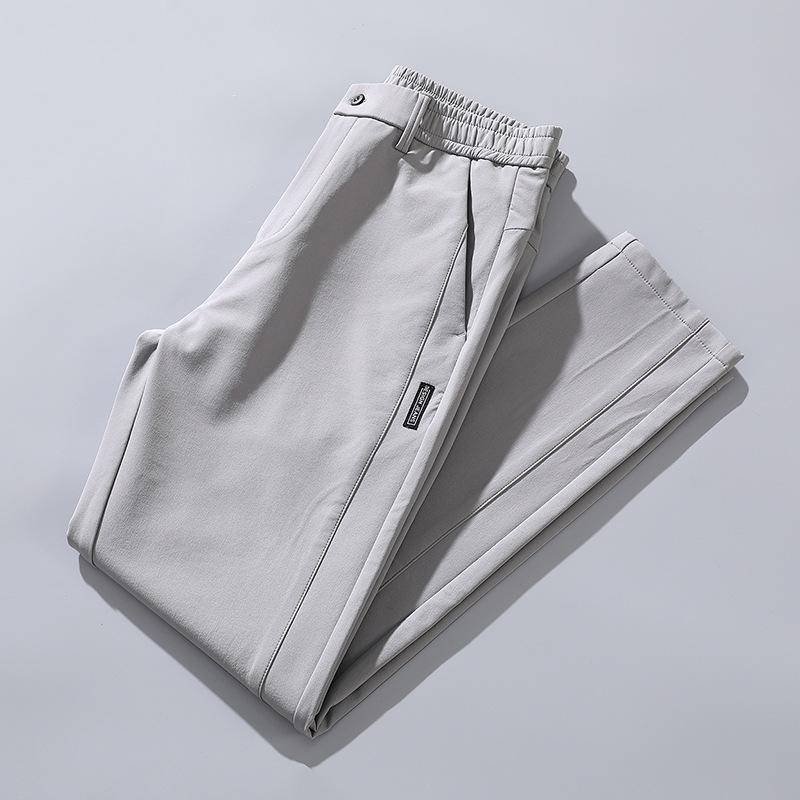 

Повседневные брюки из ледяного шелка, мужские летние тонкие прямые брюки, новые свободные летние спортивные брюки для мужчин 38