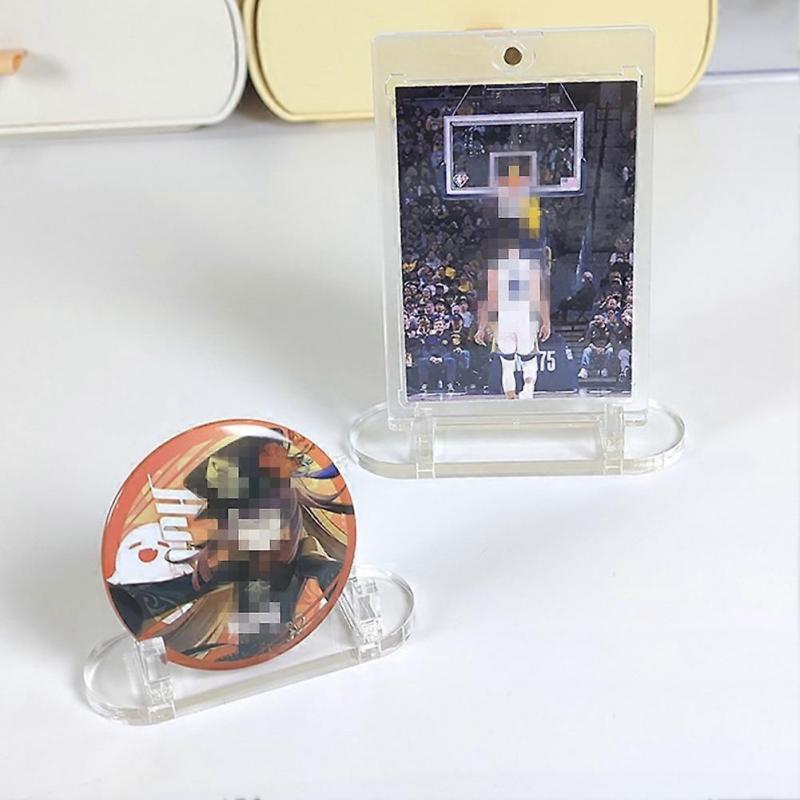 10pcs Clear Acrylic Trading Card Display Stand for Graded Cards Sports Card Holder