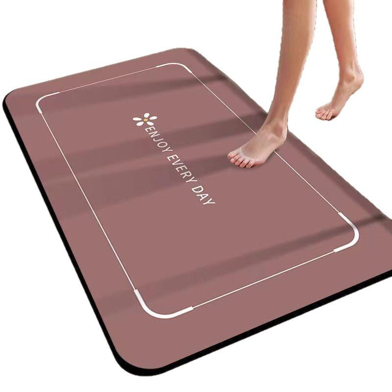 Sunflower Soft Diatomaceous Earth Bath Mat - Instant Water Absorption, Easy Clean, Non-Wash, Bathroom Floor Mat