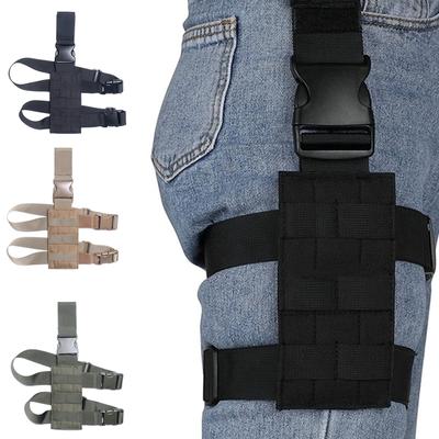 Universal Drop Leg Holster Thigh Platform Tactical MOLLE Gun Holster for Hunting Paintball Panel with Adjustable Molle Straps