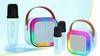 Zestaw Głośnik Bluetooth Przenośny Karaoke Rgb 2 Mikrofony Usb Sd Mini Jack