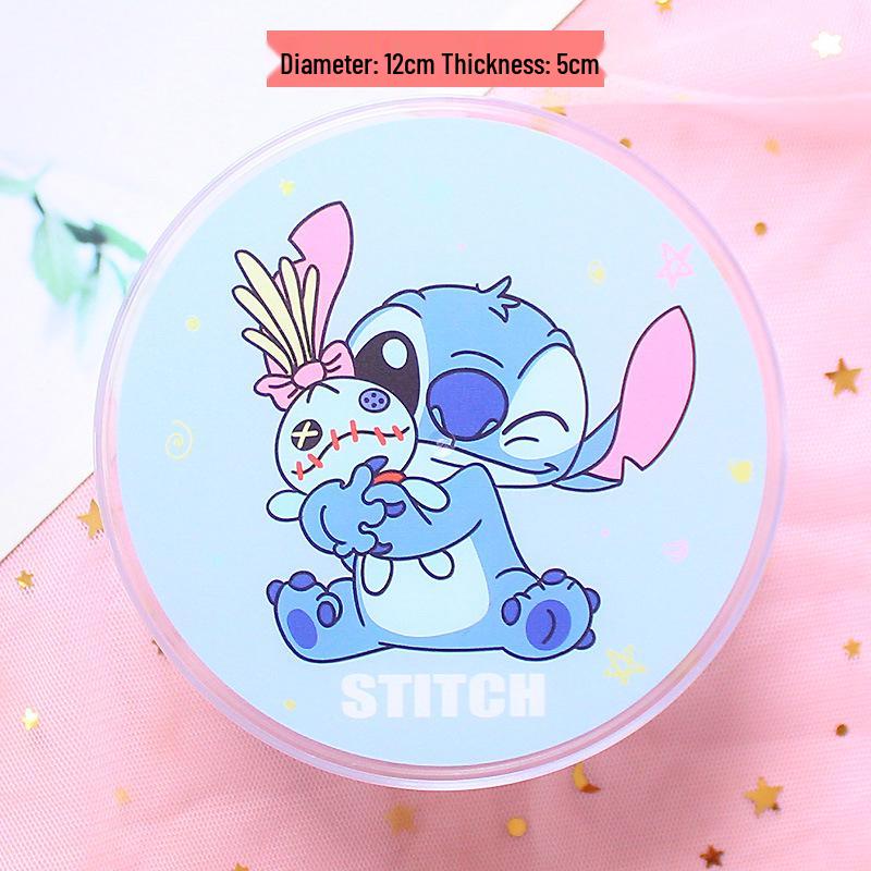 Transparent Cartoon Storage Box: Cute Round Organizer for Snacks, Candy, Gifts, or Cosmetics.