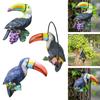Toucan Tree Decor Funny Desktop Table Ornament Sculpture for Lawn Porch Gift