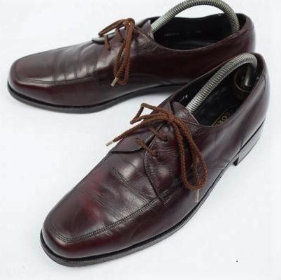 

70-е 1976 Винтажные кожаные туфли Florsheim Goodyear с U-образным мыском 9D / 26.5 красно-коричневые