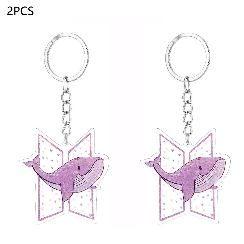 

1/2/3 шт. Мультяшный милый акриловый брелок-подвеска в виде дельфина, держатель для ключей от машины, шарм для сумки, Ней брелок, подвесное украшение, подарки 2Pcs