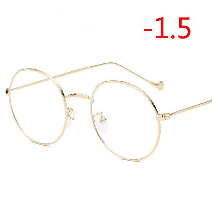 

Round Women Myopia Eyeglasses With Astigmatism Vintage Metal Oval Prescription Eyelasses With Cylinder 0 -1.0 -1.5 -2.0 To -6.0