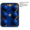 Reusable PET Ice Tray 3D Soccer Cube Mold, 6 Cavity Large Slow-Melting Sports-themed Tray, Novelty Ball for Whiskey Bourbon Cocktails Sports Cubes