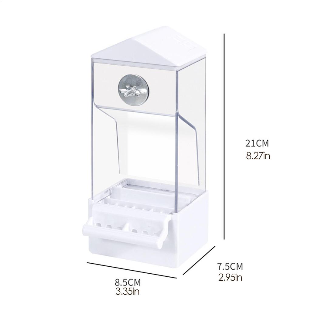 Vogel Futterspender für Käfig Auto Papageien Futterspender für Käfig Außen Transparent Anti-Spritz Vögel Futterbehälter für Kanarienvogel Sittich