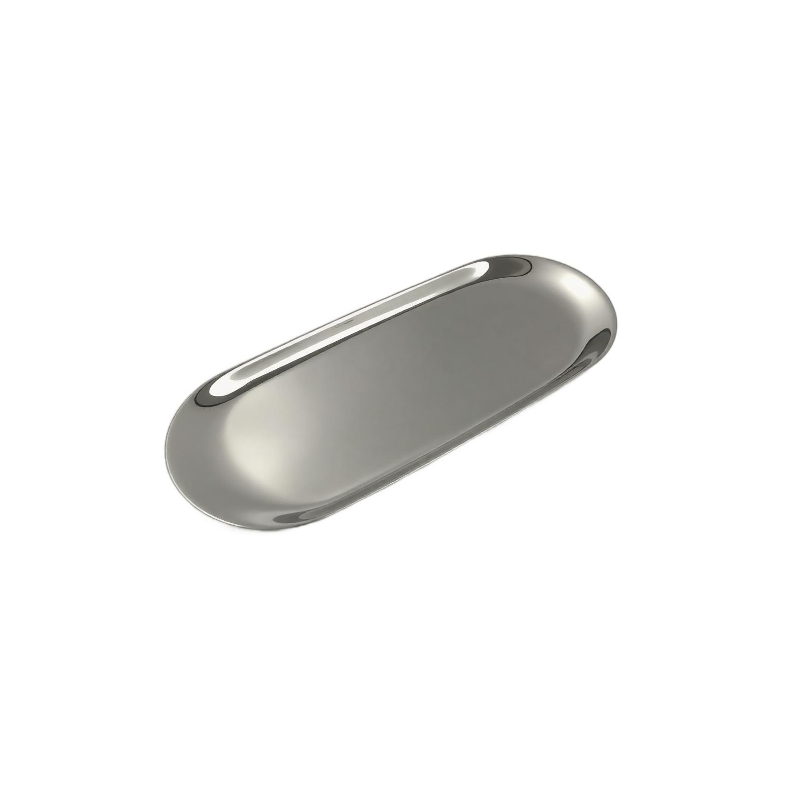 Stainless Steel Oval Tray Medium Size Multi-Purpose Serving Plate Snack Dish Jewelry Holder Tray one size