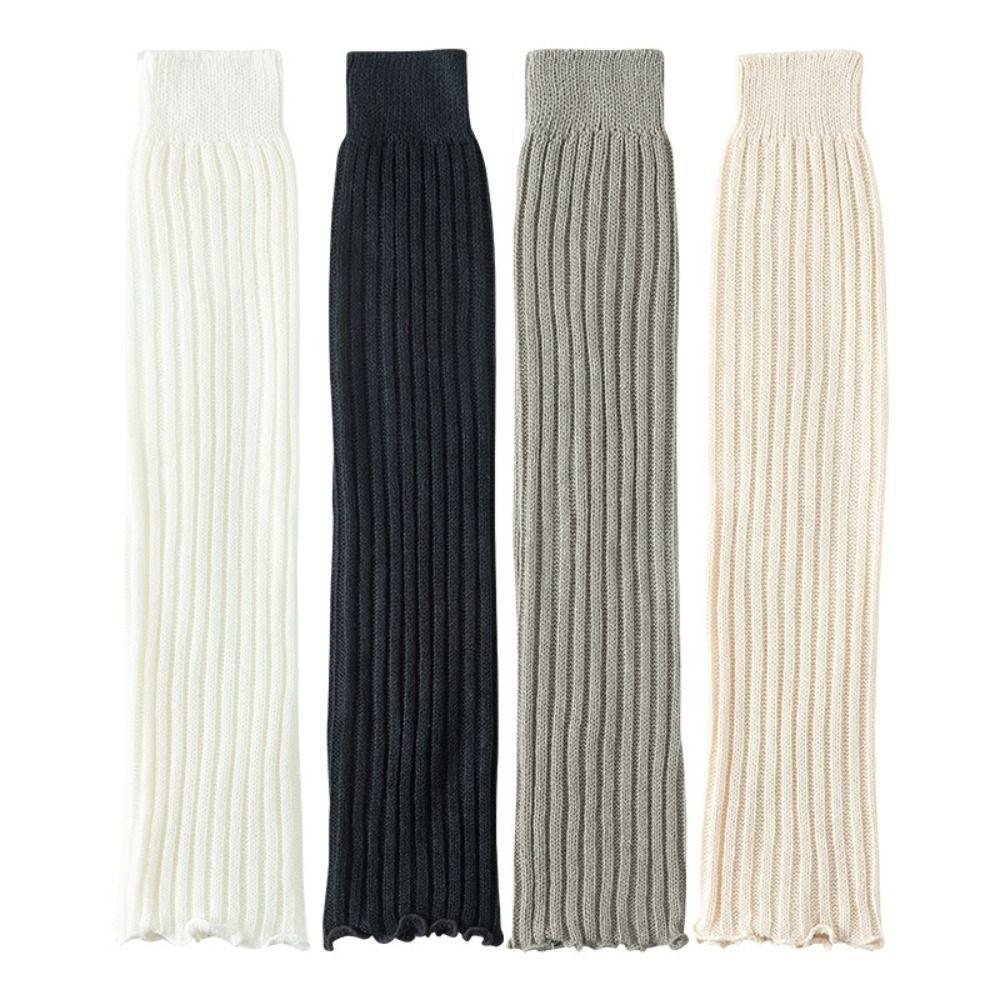 Solid Color Lolita Leg Warmers Crochet Pattern Middle Tube Socks Crochet Socks  Cold Weather