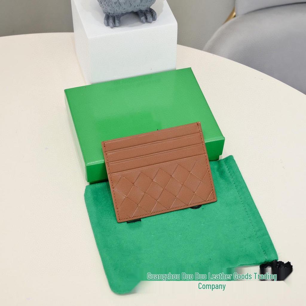 Minimalist Genuine Leather Unisex Card Holder with Multiple Slots