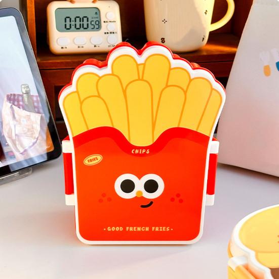 Yousheng Lunch Box Hamburger Chip Shape Food Grade Safe Airtight Leak-Proof Food Container Office Lunch Freshness Preserving Lunch Box