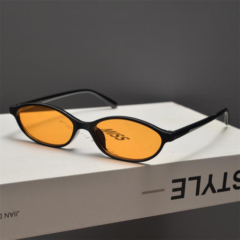 New Retro Oval Cat Eye Sunglasses For Women  Trendy Small Narrow Sunnies 90S Designer Sun Glasses 20