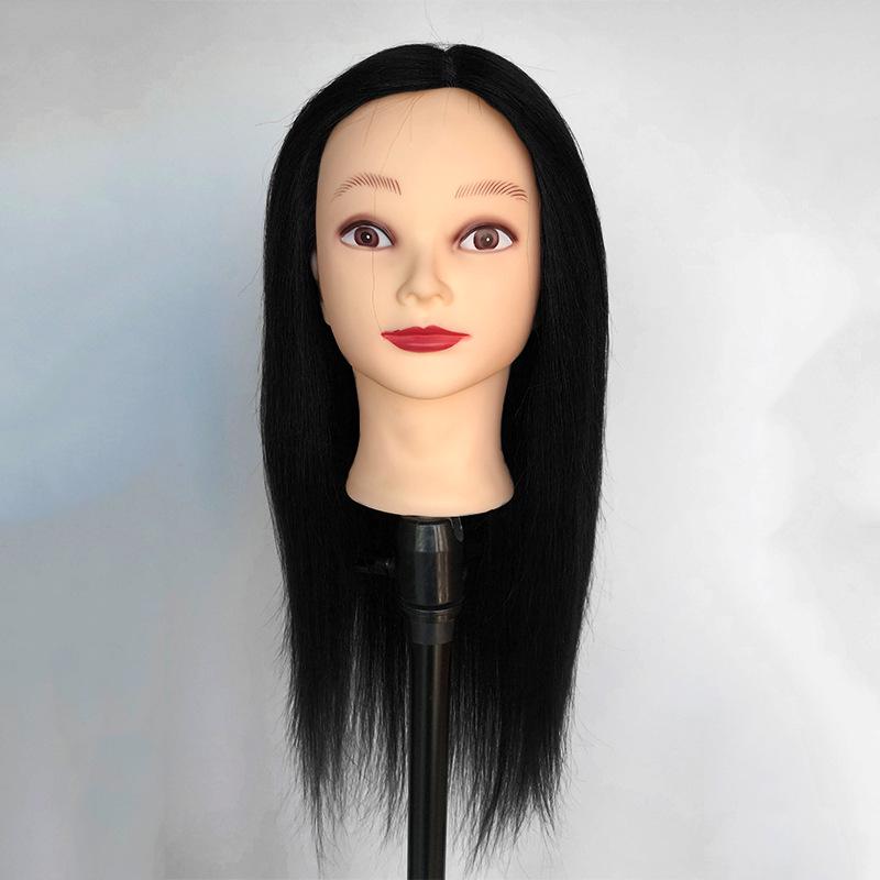 Real Hair Mannequin Head for Perming, Curling, Straightening, Cutting, Styling, Updos, and Braiding