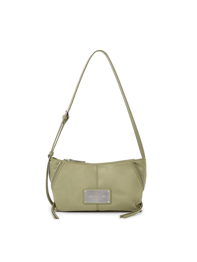 Matin Kim Side Zipper Fabric Two Way Bag In Khaki