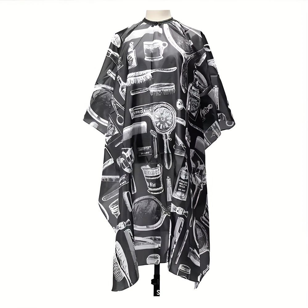 Professional Barber Cape for Hairdressing - Waterproof & Non-Stick Perm/Dyeing Bib with Stylish Print