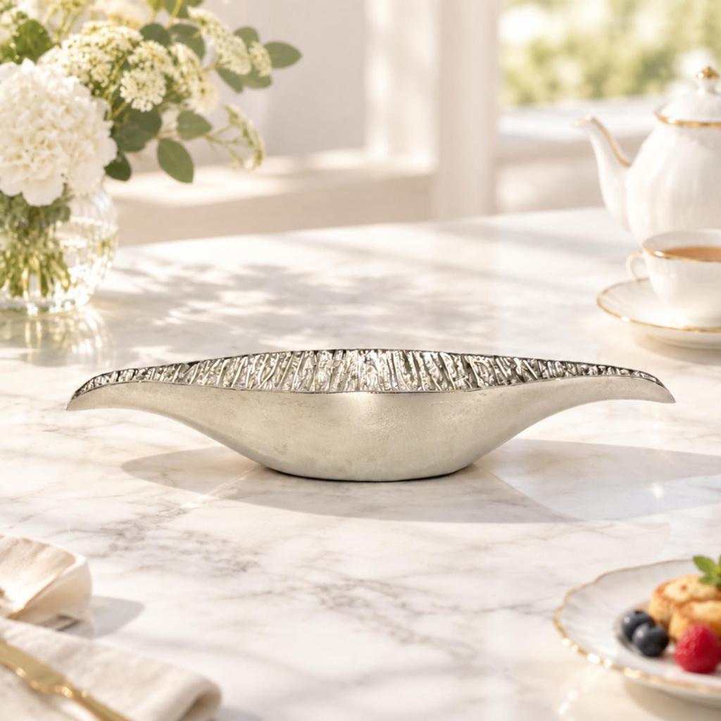 Aluminum Decorative Fruit Tray Versatile Leaf-Shaped