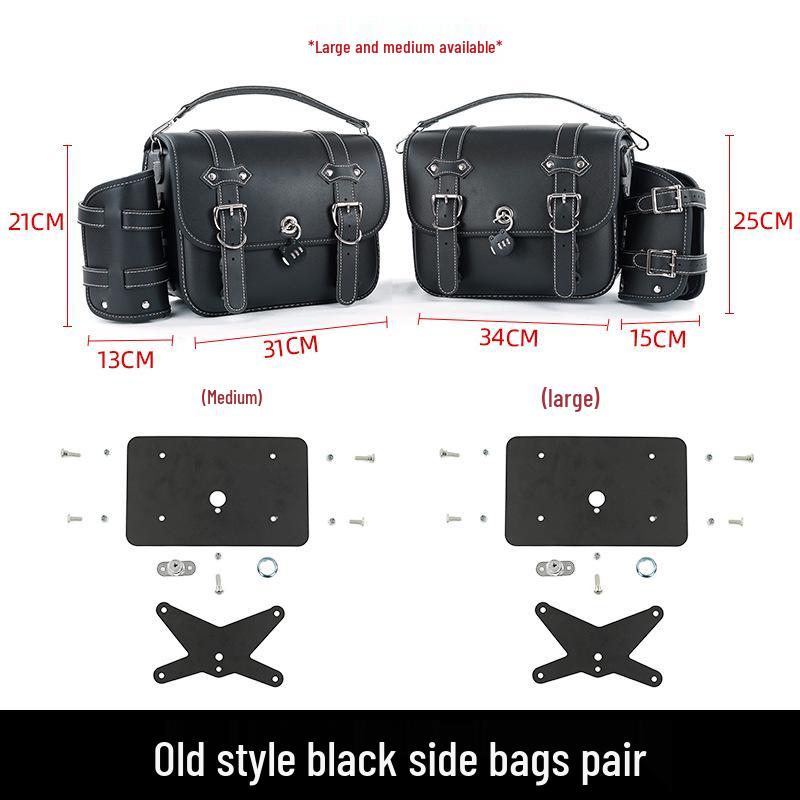 Qidian KD150C Retro Side Bag Canvas with Protective Bar, Backrest, and Footrest Modification