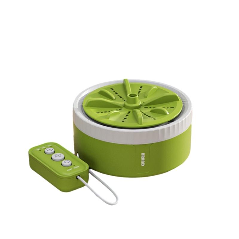 Portable Washing Machine Versatile Mini Clothing Washer Lightweight Turbine Washing Machine ABS Material for Small Loads 1 зелёный