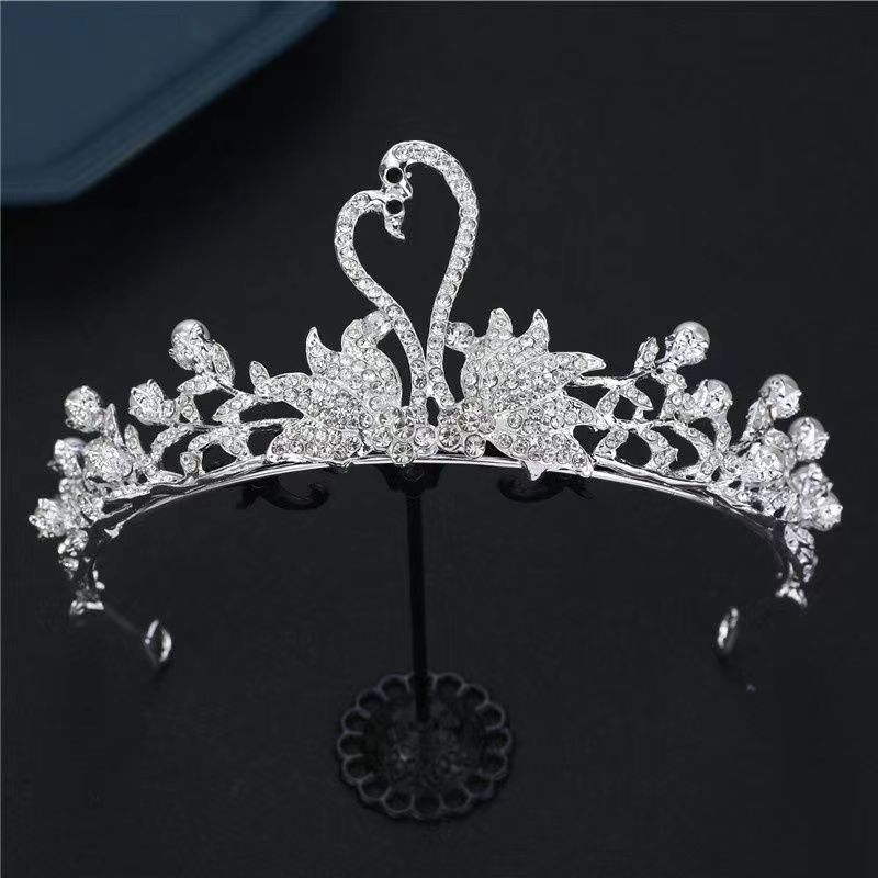 Children'S Crown Girl Crystal Crown Headgear Korean Fairy Princess Style Temperament Dress Accessories Crown Hair Accessories