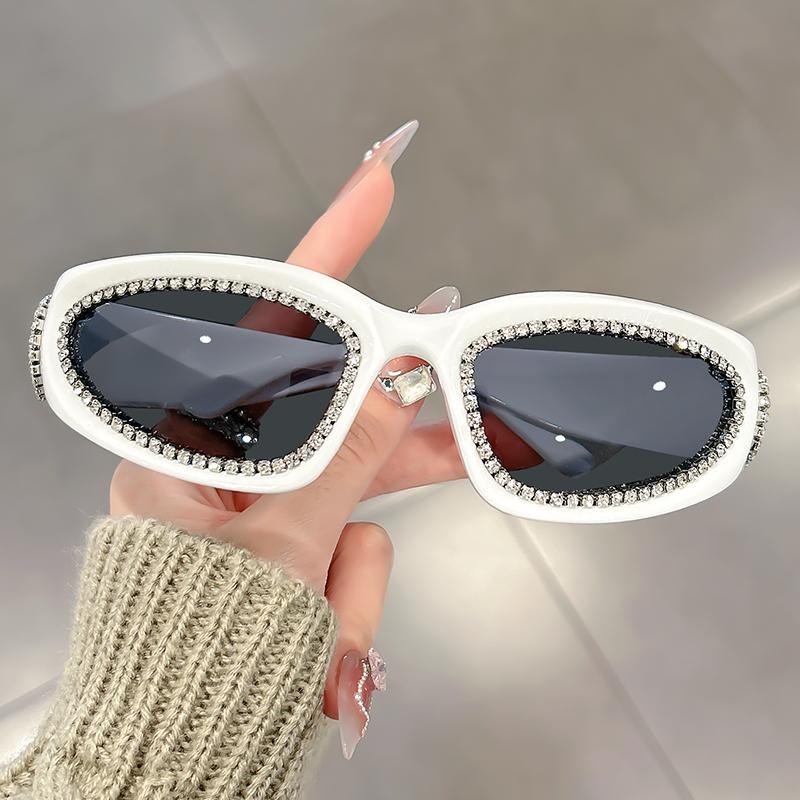 Fashionable diamond-encrusted glasses, trendy and individual-style decorative glasses, outdoor bicycle goggles, sunglasses