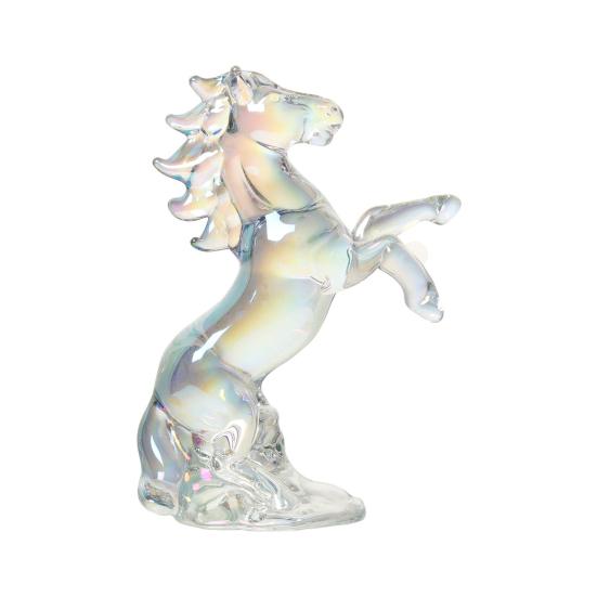 Fake Crystal Horse Figurine Artistic Simulation Pony Statue Miniature Zodiac Animal Sculpture Home Office Desktop Feng Shui Decoration Ornament