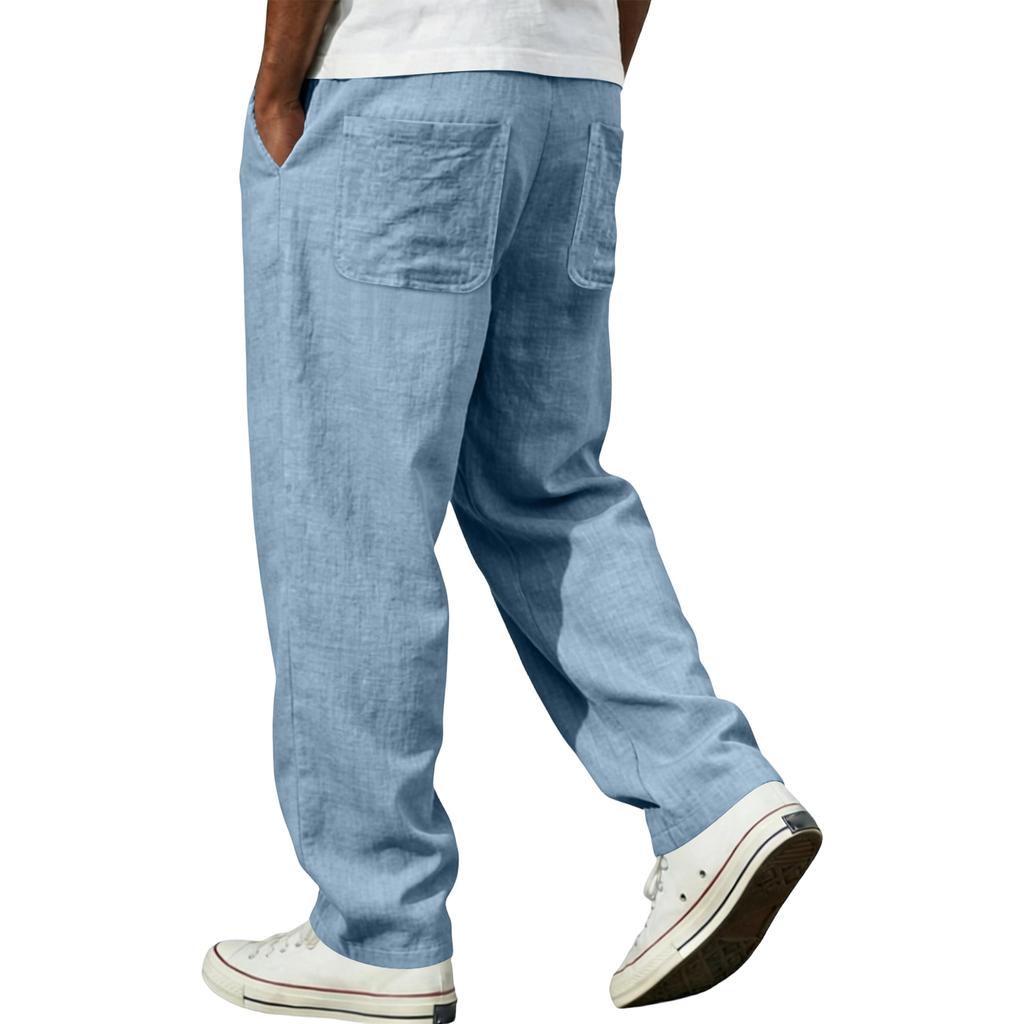 Men's Cotton Linen Trousers Men's Casual Fashionable Cotton Linen Trousers