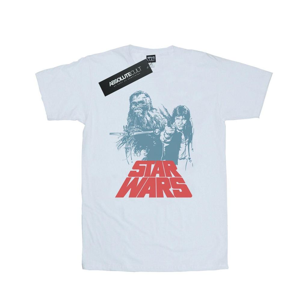 STAR WARS Mens Han Solo Chewie Duet T-Shirt