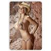 Decorative Metal Tin Sign, Anime Fitness Girl, 20x30 cm