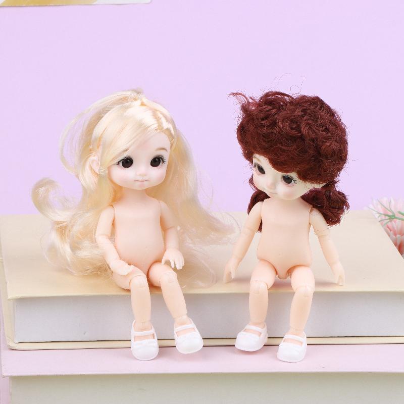 16cm Articulated Fashion Doll 13 Movable Joints Nude Unfinished Body DIY Dress Up Toy Ideal Gift for Girls