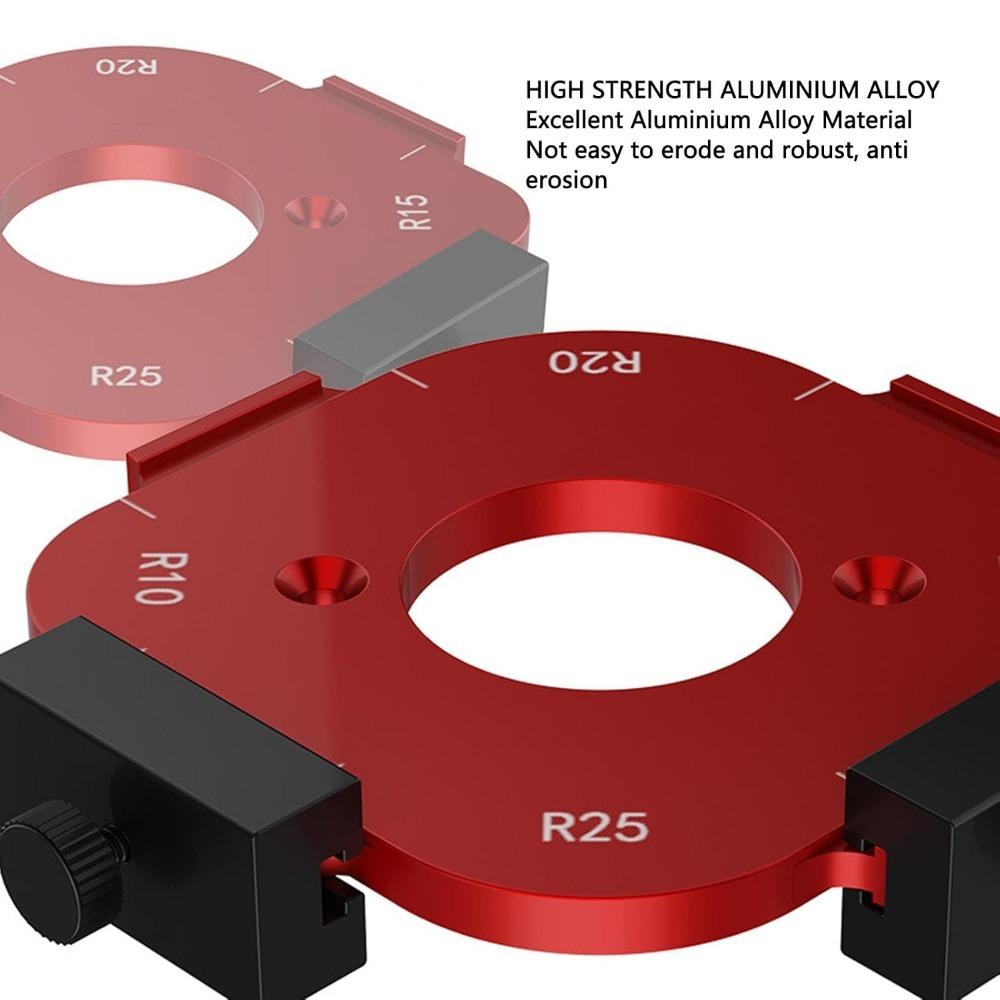 3pcs Removable Clip Radius Corner Jig 4-in-1 Design Corner Rounding Template  For Handheld Router