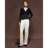 Women's Faux Two-Piece Striped Wool Blend Knit Top