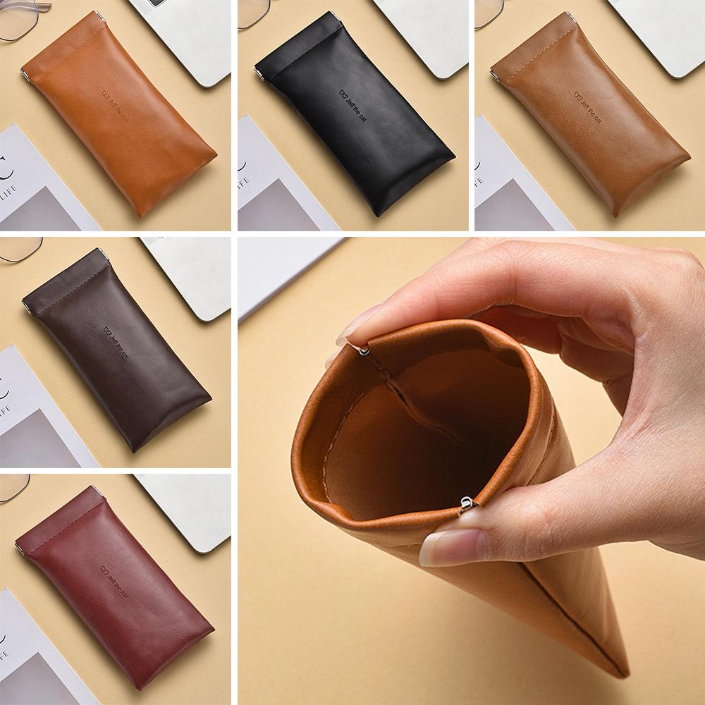 Weiches Leder Sonnenbrillenetui Einfache Wasserdichte Tasche Hülle Geschenke Aufbewahrungsbeutel für Brillen