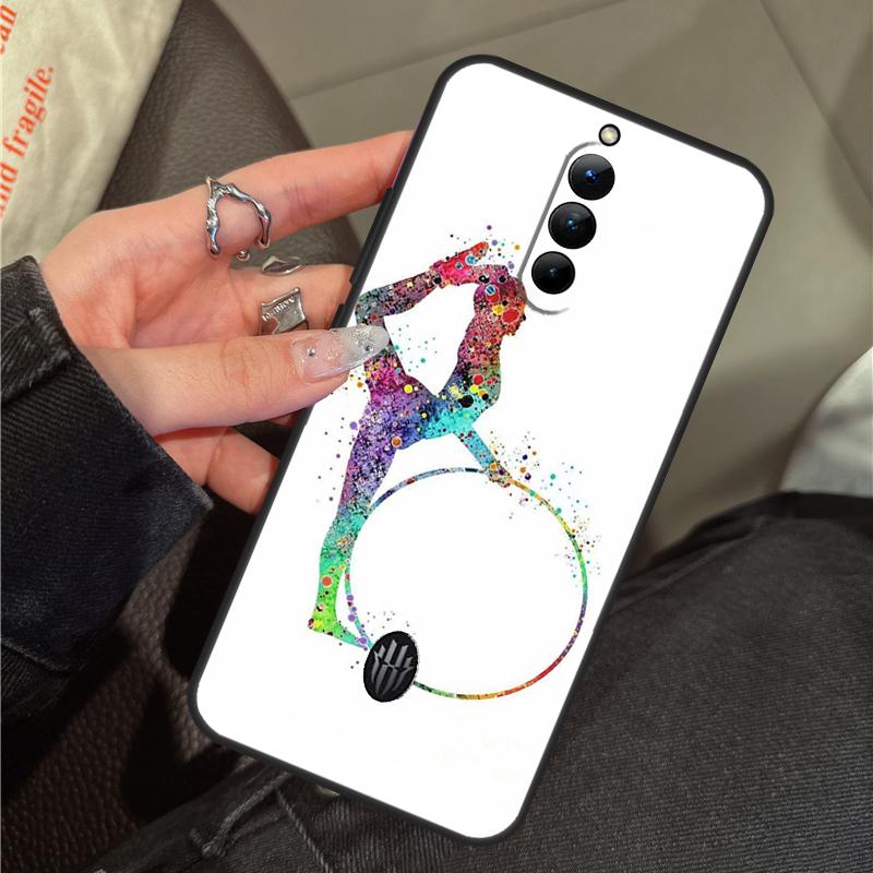 Gymnastics Watercolor Printing Case For ZTE Nubia RedMagic 11 Pro Plus 10 9 8 8S 9S 10S Pro 5G 5S 6 7 6S 7S Pro 11 Air Cover