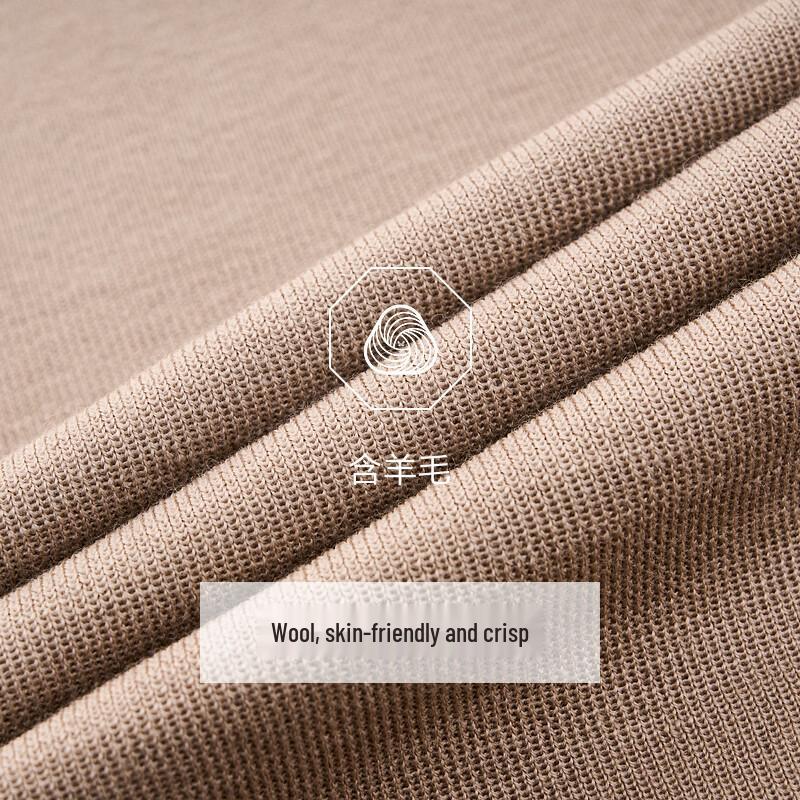 Jiumuwang Men's Slim-Fit Pure Wool Knit Sweater