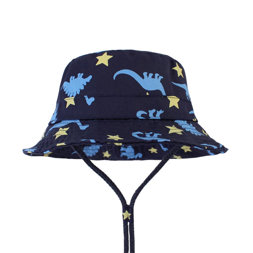 Boy Summer Sun Protection Fisherman Hat Dinosaur Pattern Bucket Hat