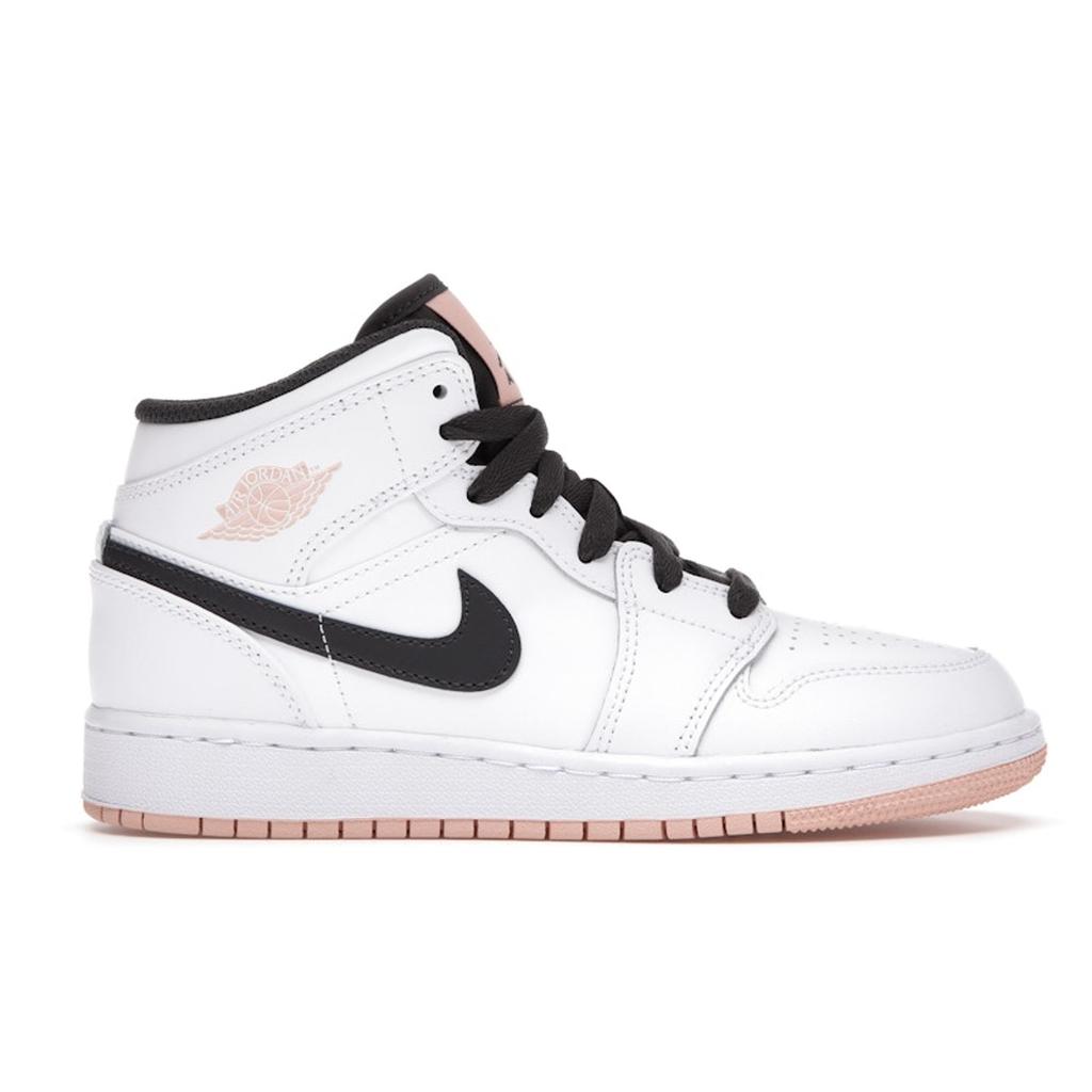 Air Jordan 1 Mid GS White Arctic Orange Kids Sneakers Anthracite 554725-180