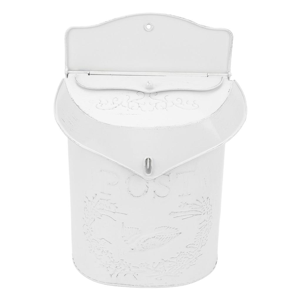 Wall Mount Letter Box Metal Bird Pattern Large Capacity Water Proof Wall Mounted Retro Mail Box for